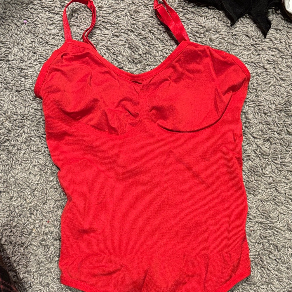 Red Shape-wear Bodysuit